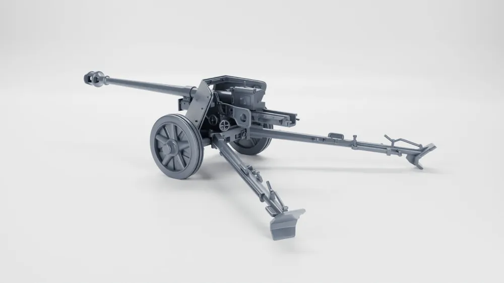 EMP3D 72012770-48 Armata przeciwpancerna 7,5cm PaK 40 - wersja rozłożona (opuszczona lufa) Nouvelle Collection