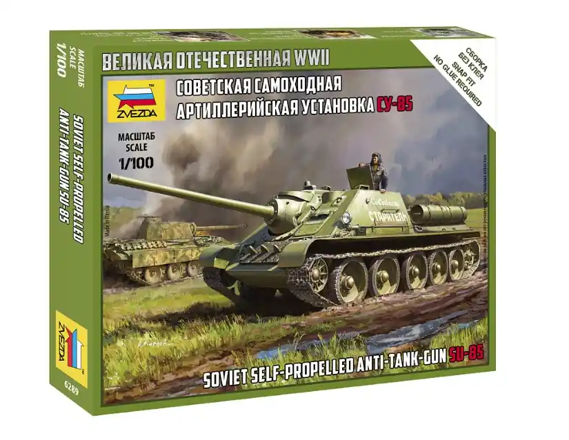 Prix Réduit Zvezda 6289 SU-85 Soviet Self-Propelled Anti-Tank Gun