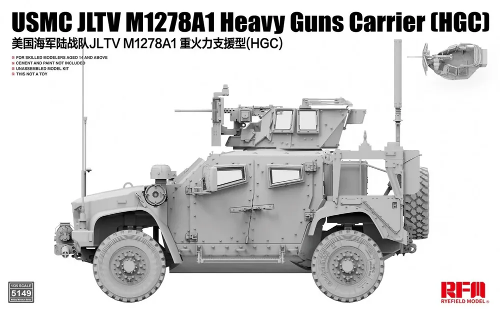 Rye Field Model RM-5149 USMC JLTV M1278A1 Heavy Guns Carrier (HGC) Remise
