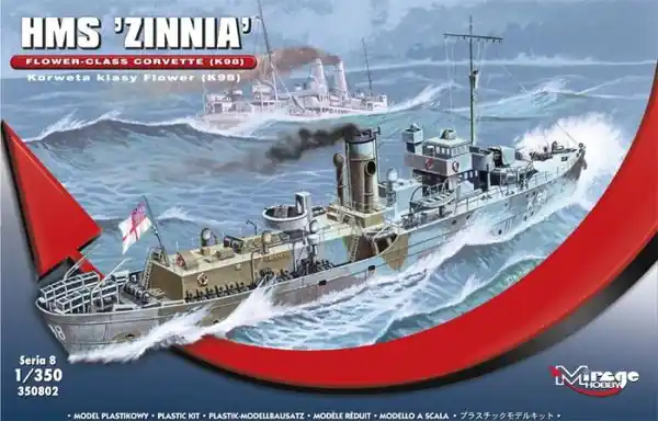 Mirage-Hobby 350802 HMS ‘Zinnia‘ Korweta klasy Flower (K98) Expédié Aujourd'hui