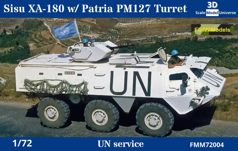 Dernière Chance FinMilModels 72004 Sisu Xa-180 with Patria PM127 Turret UN Service
