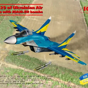 ICM 72144 MiG-29 9-13 of Ukrainian Air Forces with JDAM-ER Bombs Commander Vite