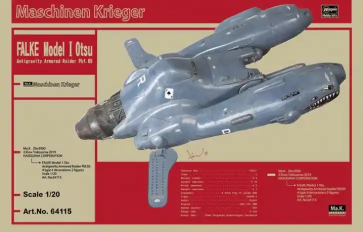Pas Cher Hasegawa 64115 Falke Model I Otsu Antigravity Armored Raider Pkf.85