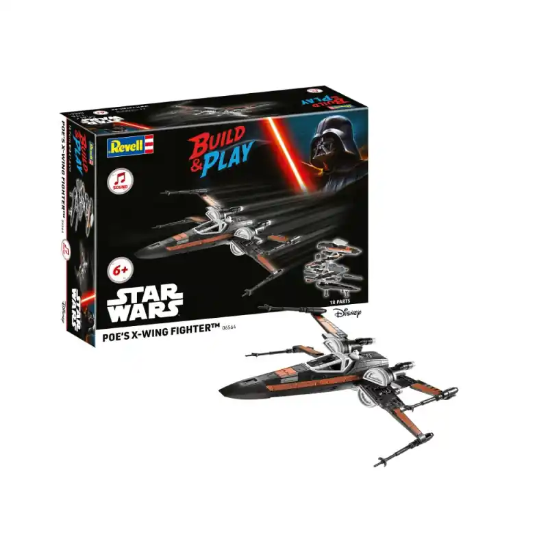 Acheter En Ligne X-Wing fighter de Poe (avec son), build & play - Revell 06564 - 1/78