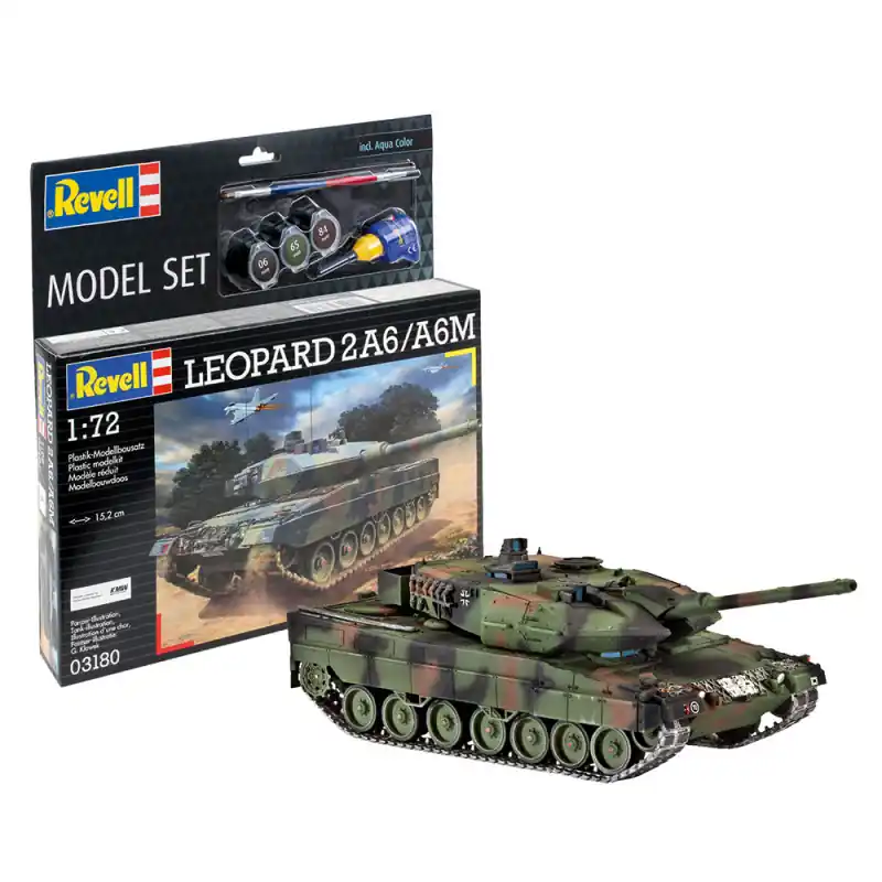 Char Leopard 2A6/A6M, "Model Set" - REVELL 63180 - 1/72 Marque
