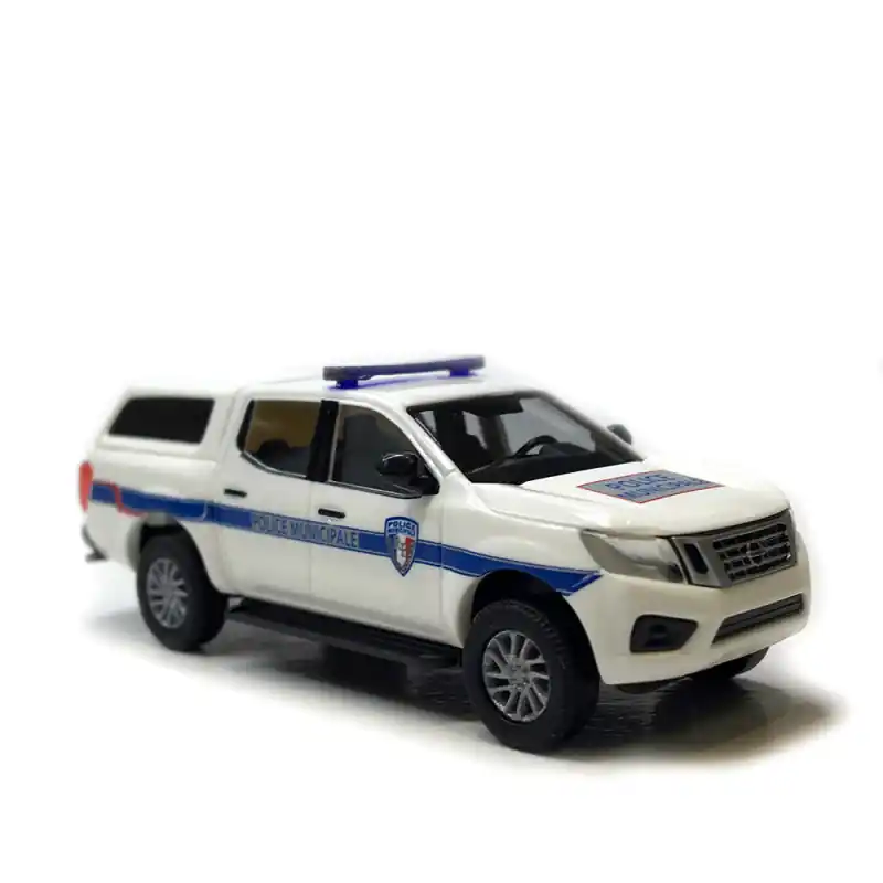 Bon Marché Nissan Navara, hardtop, Police municipale, France - BUSCH 53729 - HO 1/87