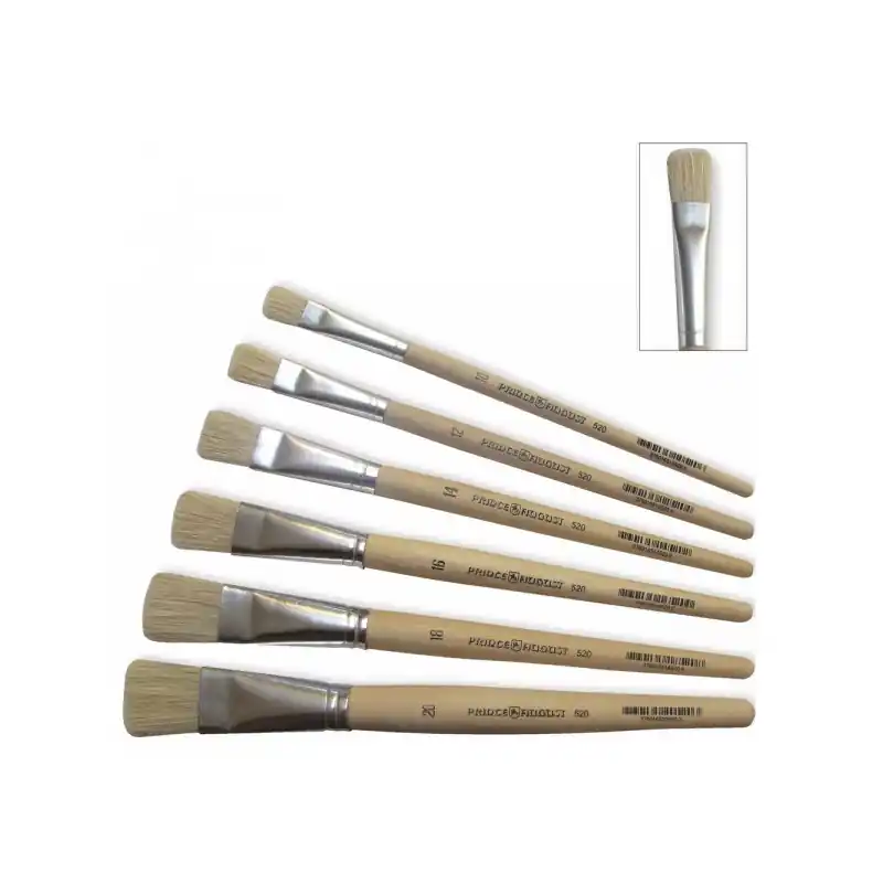 Acheter En Ligne Brosse plate soie de porc N°10- PRINCE AUGUST 10/520