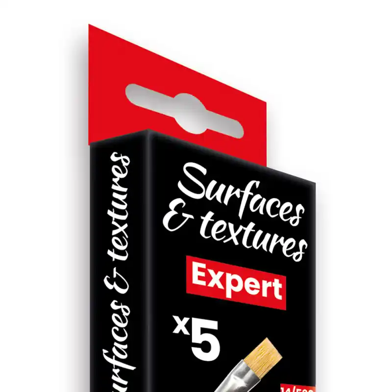 Marque Set Expert surfaces et textures, 5 pinceaux - PRINCE AUGUST CPX3
