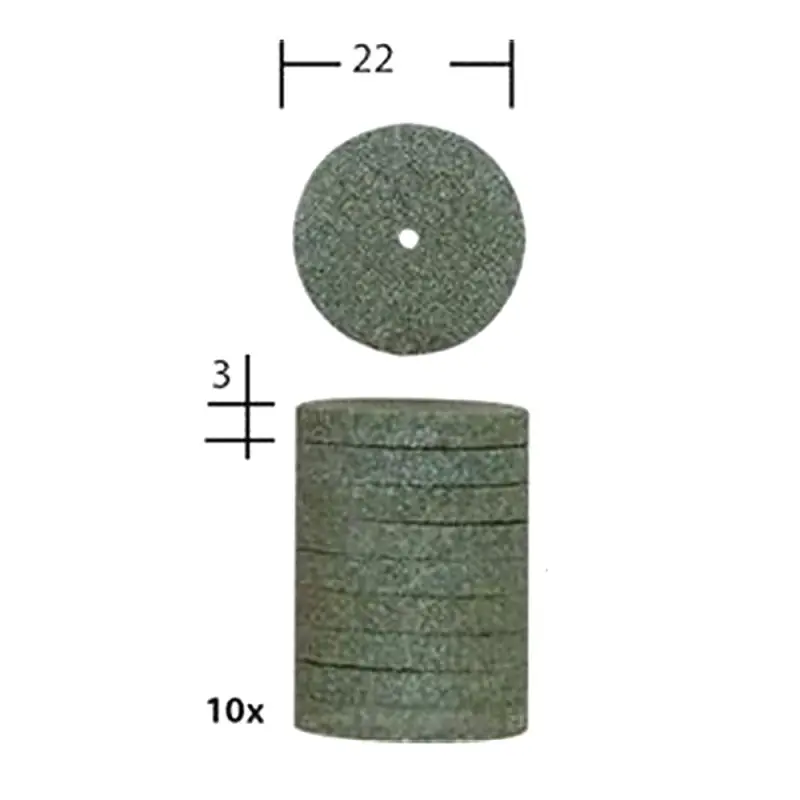Authentique Disques Meule, carbure de silicium Ø22mm (x10) - PROXXON 28304