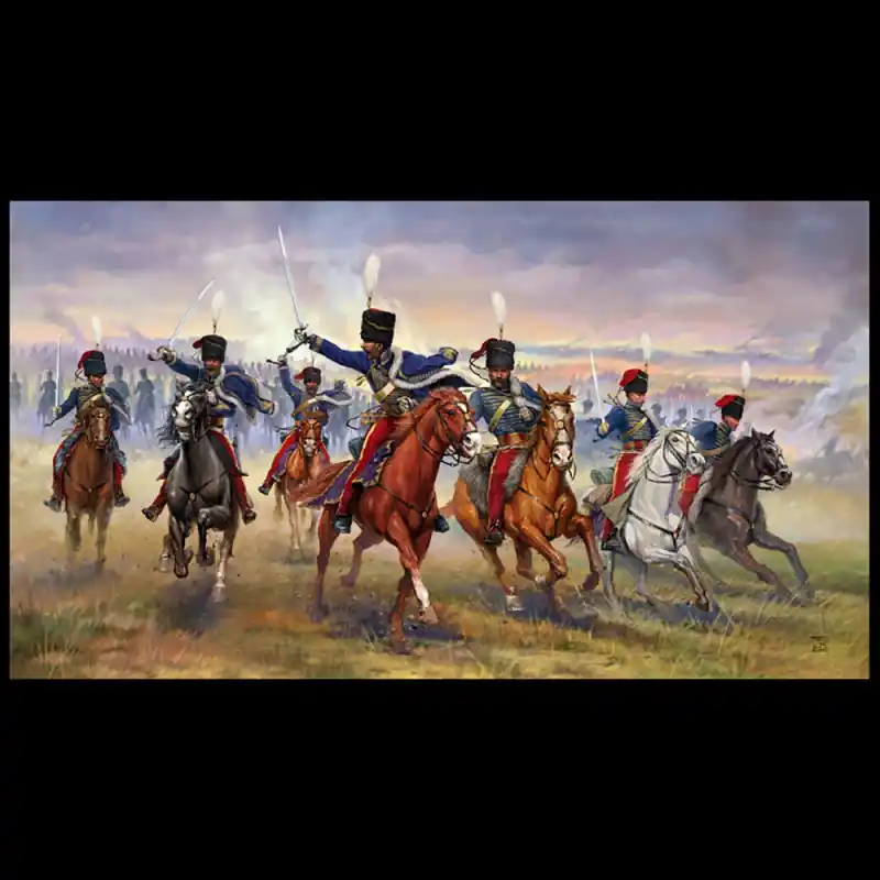 Prix Bas 11ème Hussars Britannique, 12 Figurines avec chevaux - ITALERI 6188 - 1/72