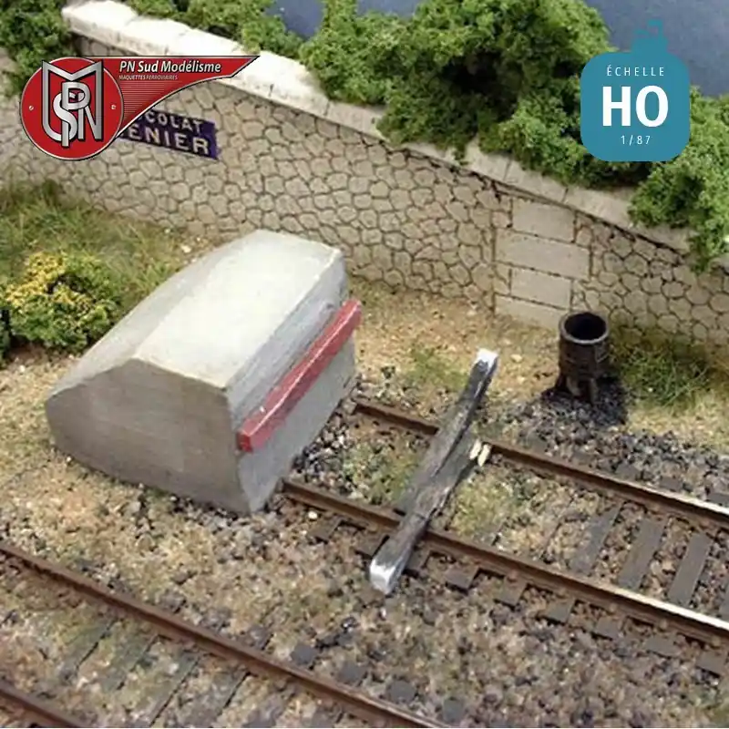 Heurtoir en Béton (2 pcs) SNCF HO PN Sud Modélisme 8724 Commande En Gros