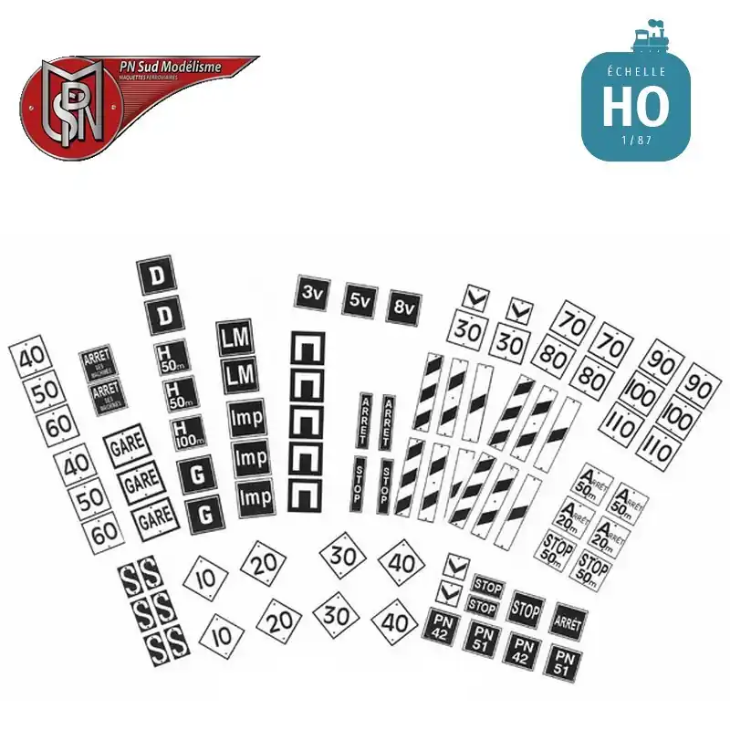 Pancartes de signalisation SNCF HO PN Sud Modélisme 8771 Offre Exclusive