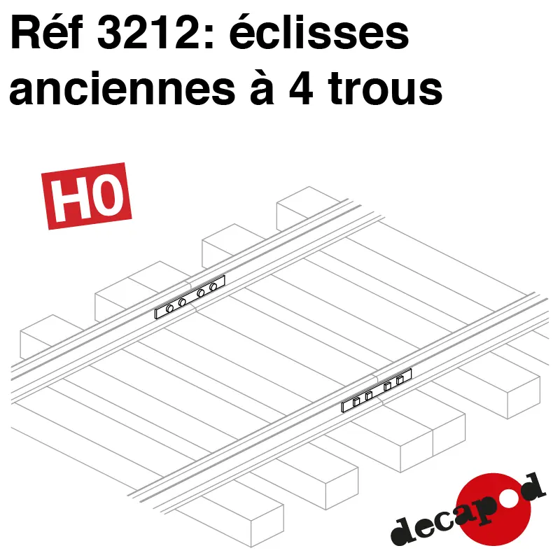 Vente Directe Eclisses anciennes à 4 trous HO Decapod 3212
