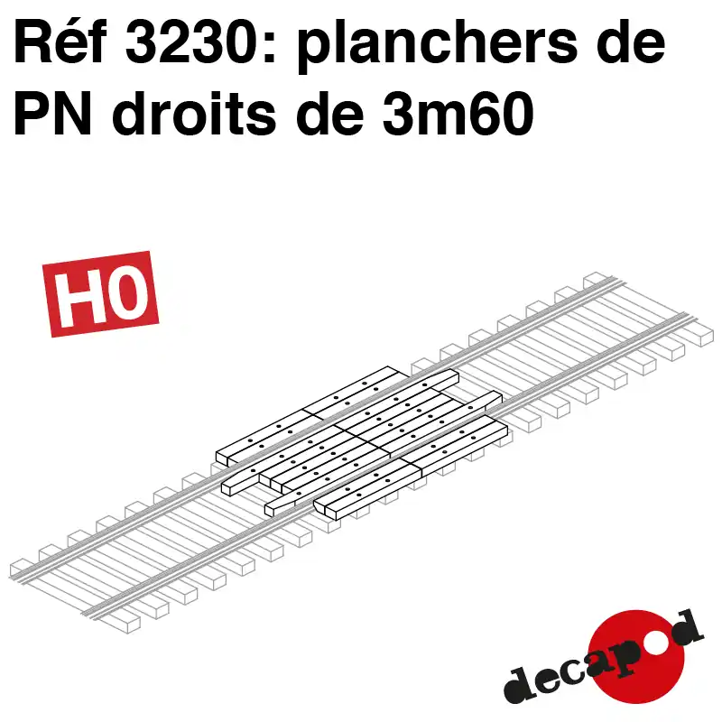 Plancher de PN droit de 3m60 HO Decapod 3230 Authentique