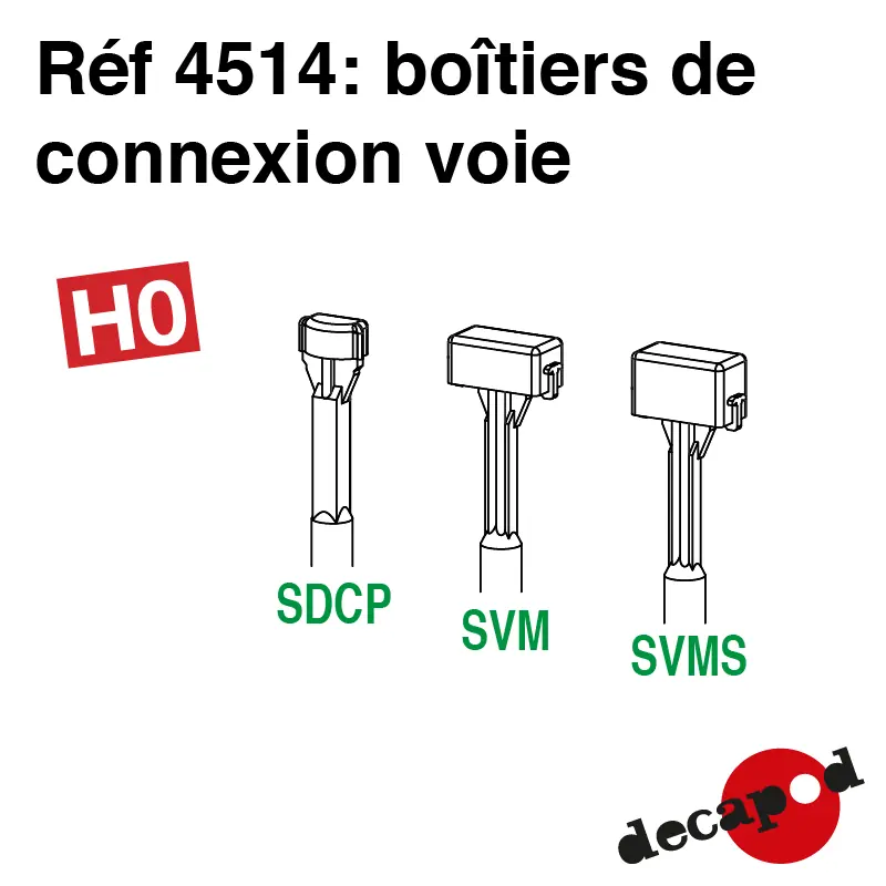 Boîtiers de connexion voie HO Decapod 4514 Solde