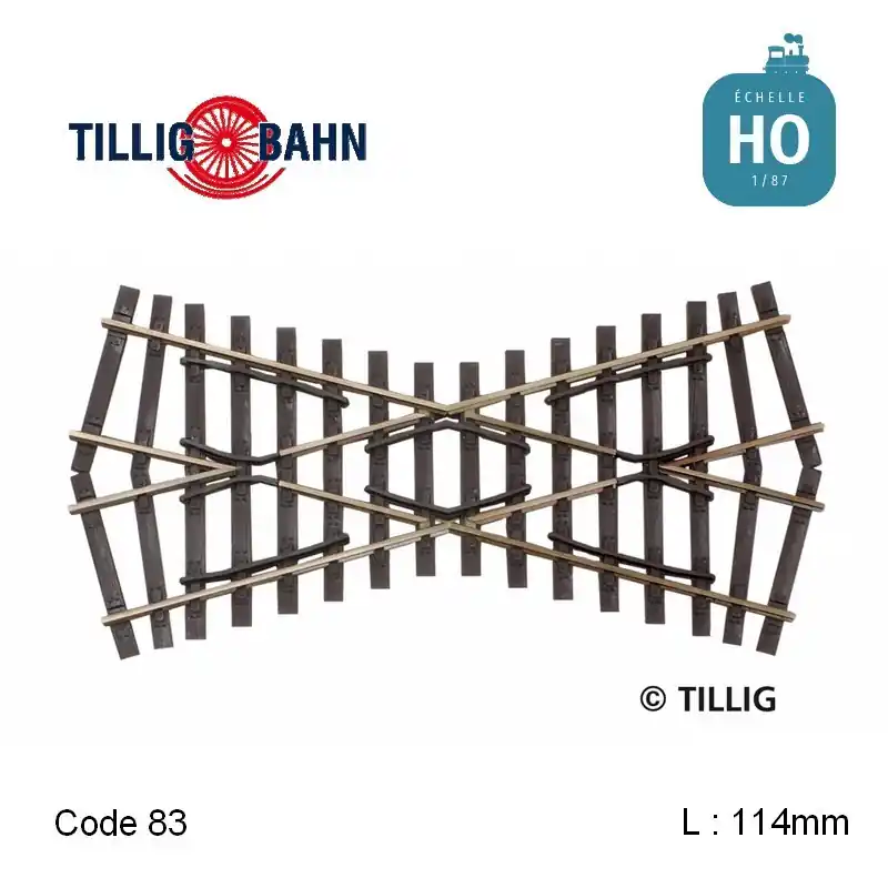 Meilleure Vente Croisement Elite 30° L 114 mm code 83 HO Tillig 85170