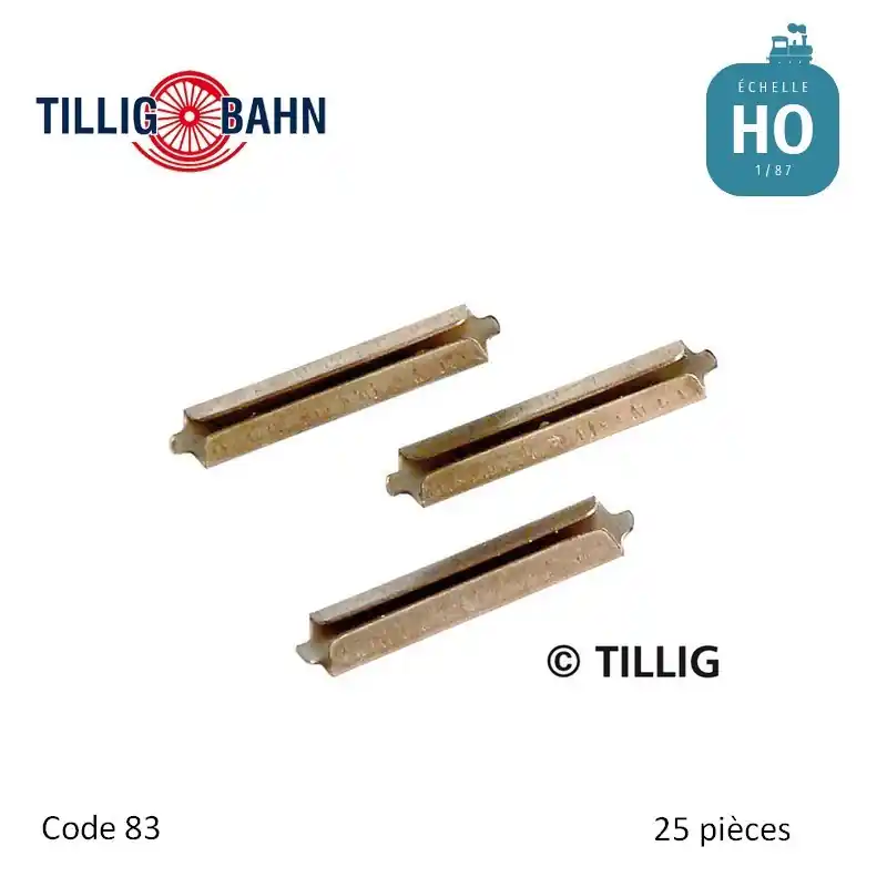 Meilleur Prix Eclisses métalliques brunies (25 pièces) code 83 HO Tillig 85501