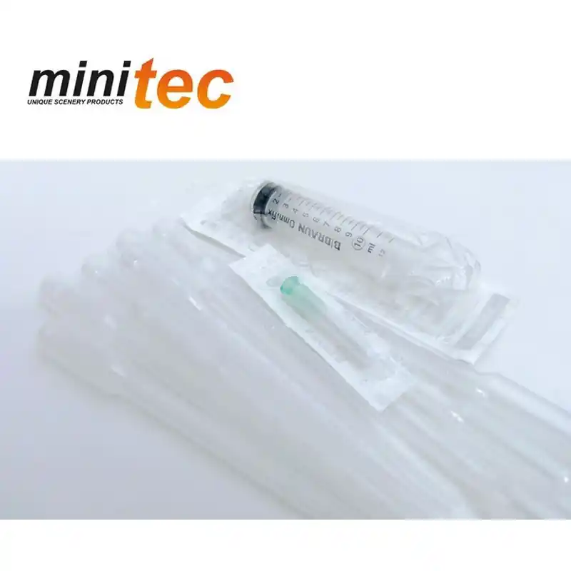 Pipettes en plastique (10 pièces) et 1 seringue avec aiguille émoussée Minitec US59-9001-00 Meilleur Prix