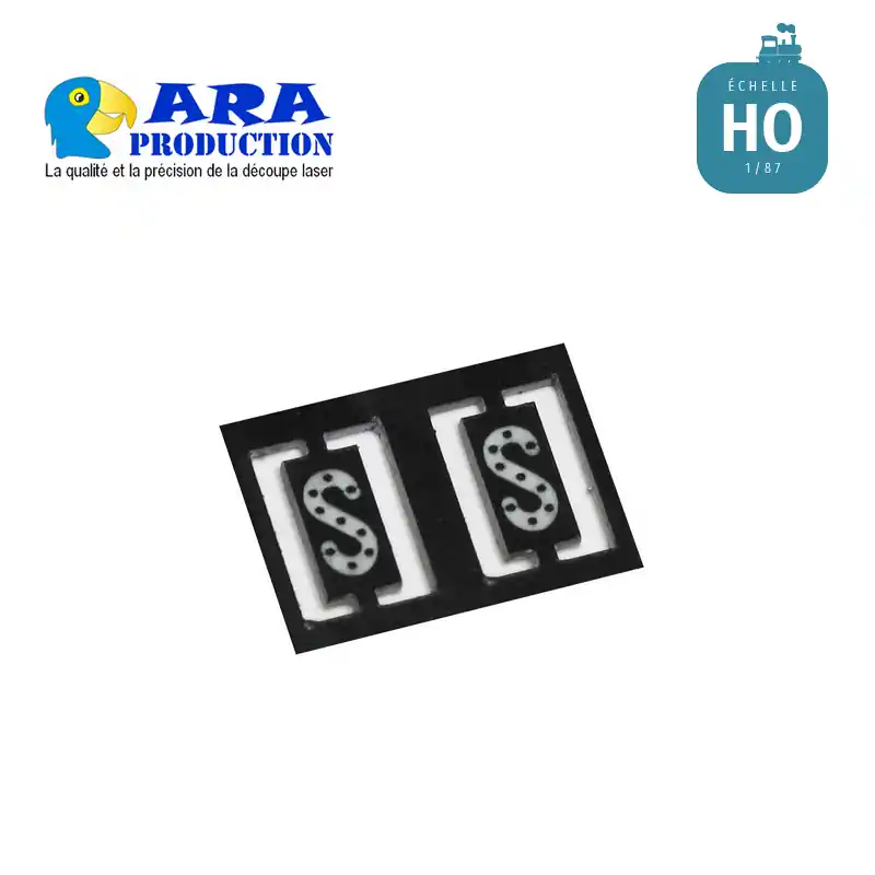 Produit De Marque SNCF 2 plaques S reflectorisées [HO]
