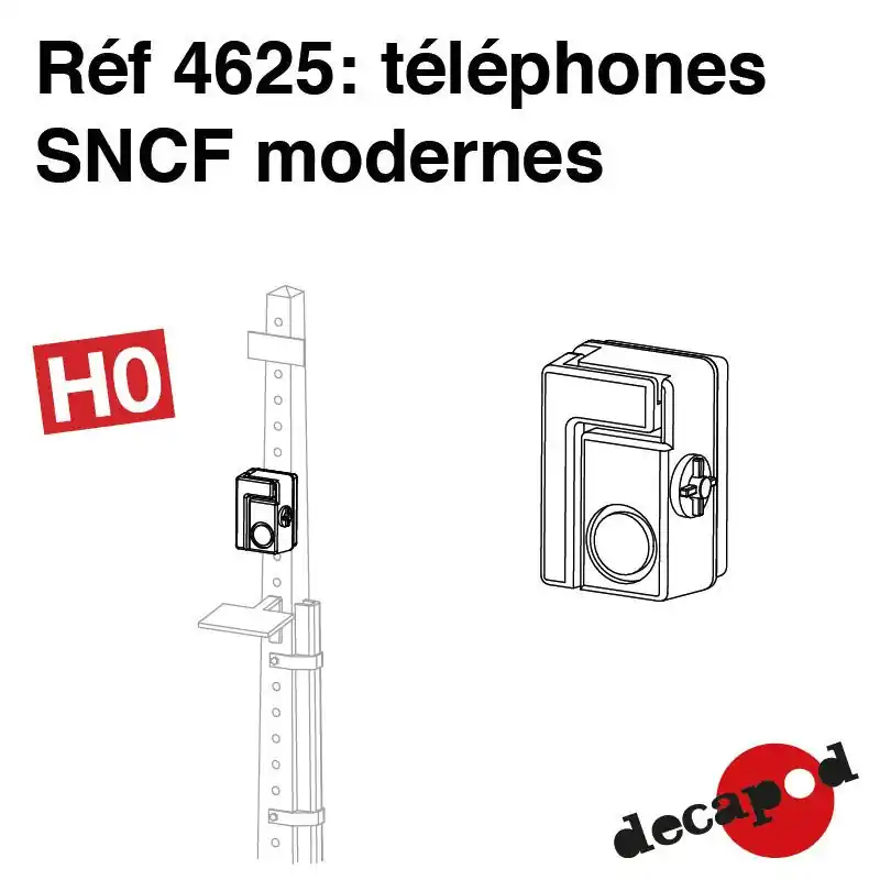 Téléphone SNCF moderne (8 pcs) HO Decapod 4625 Jusqu'à Épuisement Des Stocks