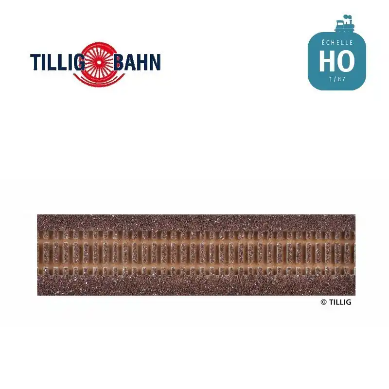 Semelle ballastée HO STYROSTONE brune 228 mm Tillig 86500 Prix Bas