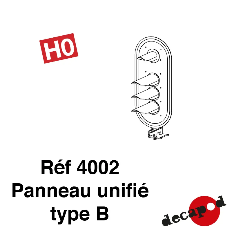 Retour Gratuit Panneau unifié type B HO Decapod 4002