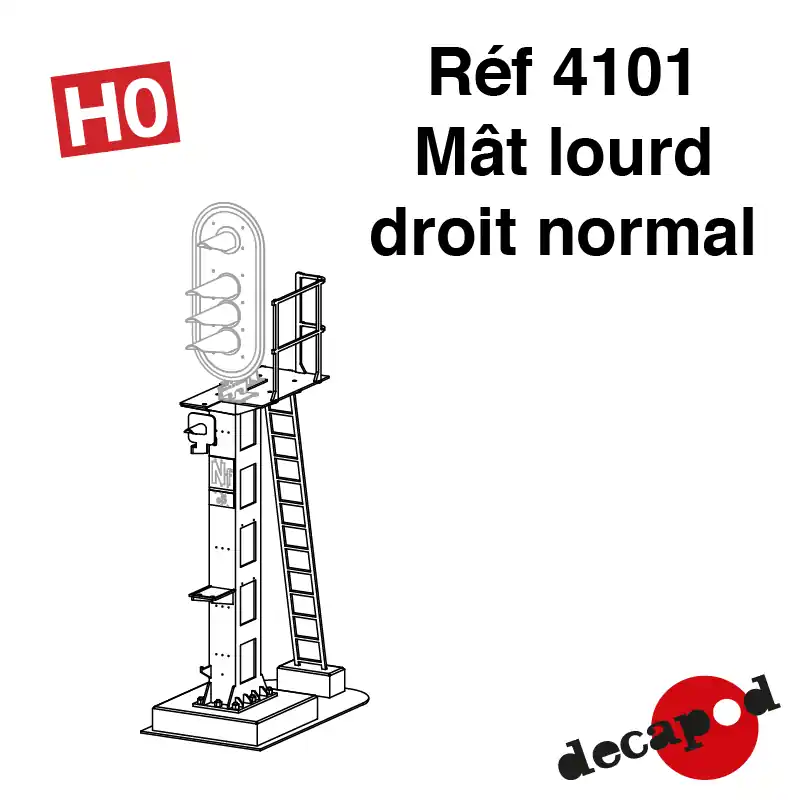 Acheter En Ligne Mât lourd droit normal HO Decapod 4101