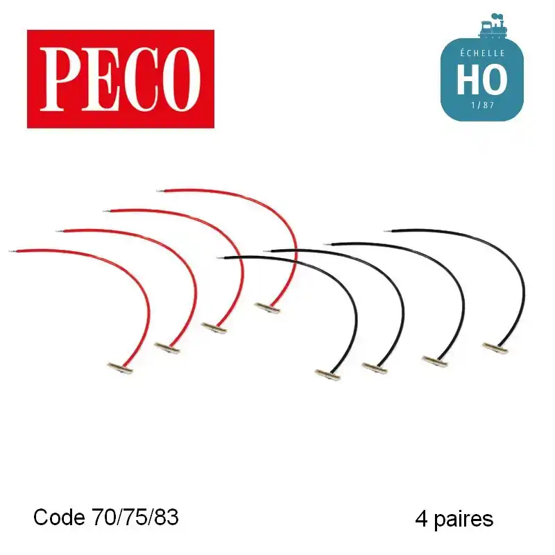 Promotion Saisonnière Eclisses d‘alimentation pour rail code 70/75/83 HO Peco PL-81