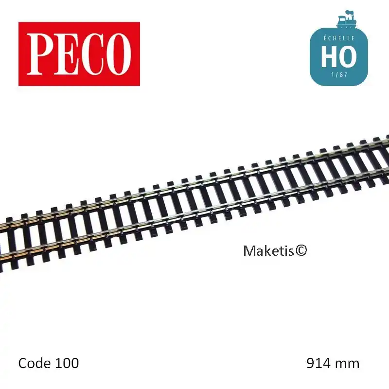 Nouvel Arrivage Rail flexible StreamLine 914mm traverses bois Code 100 HO Peco SL-100