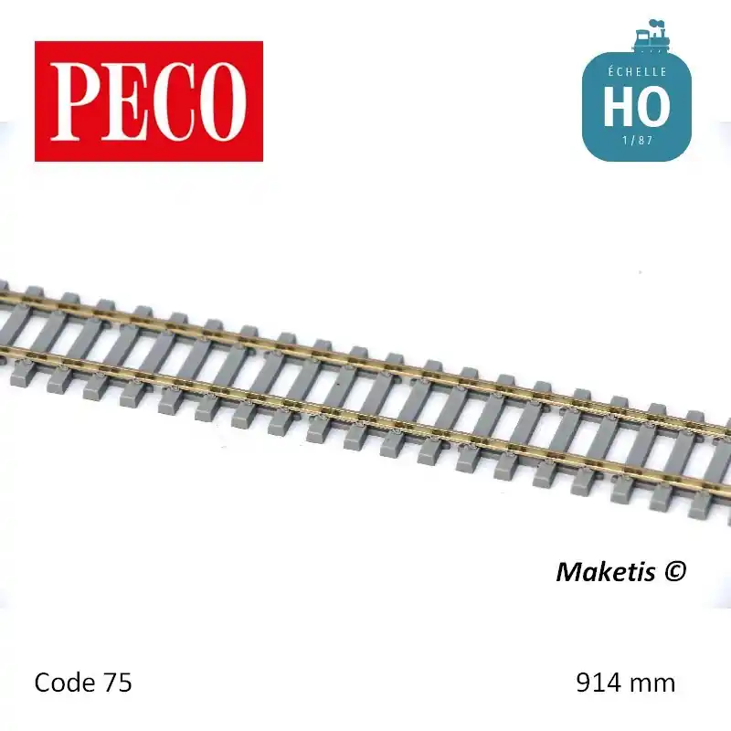 Vente Directe Rail flexible StreamLine 914mm traverses béton Code 75 HO Peco SL-102F