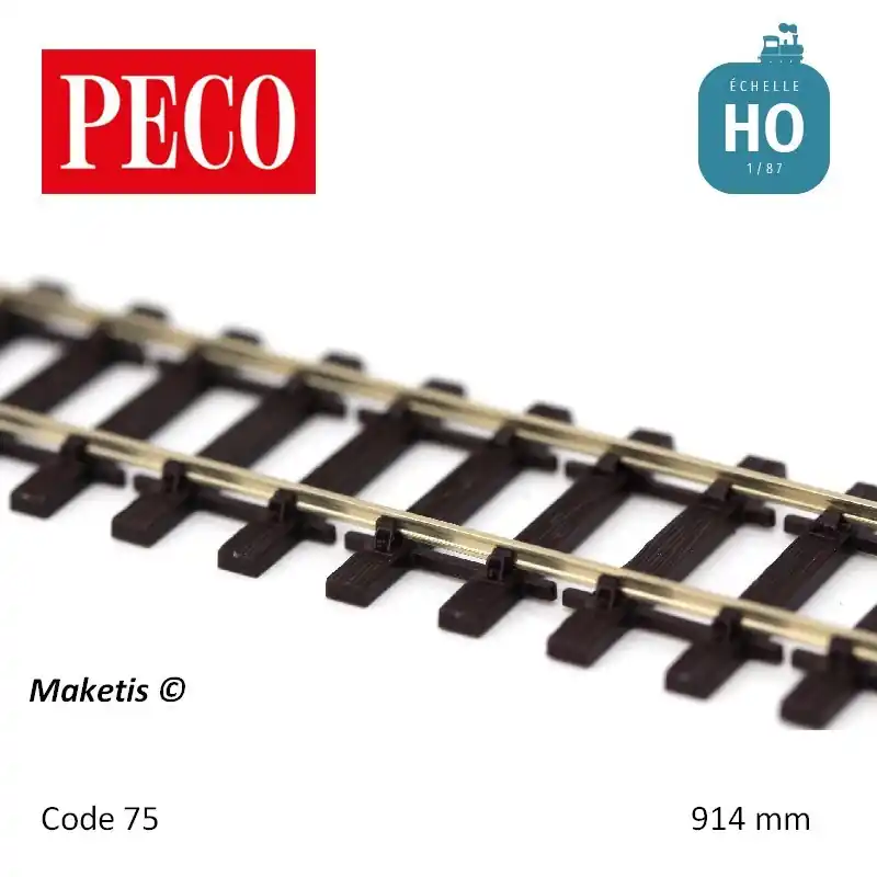 Rail flexible StreamLine 914mm double champignon traverses bois Code 75 HO Peco SL-108F Meilleur Prix
