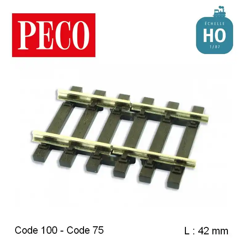 Rails de transition HO Code 100 à 75 Peco (4 pièces) SL113 Authentique