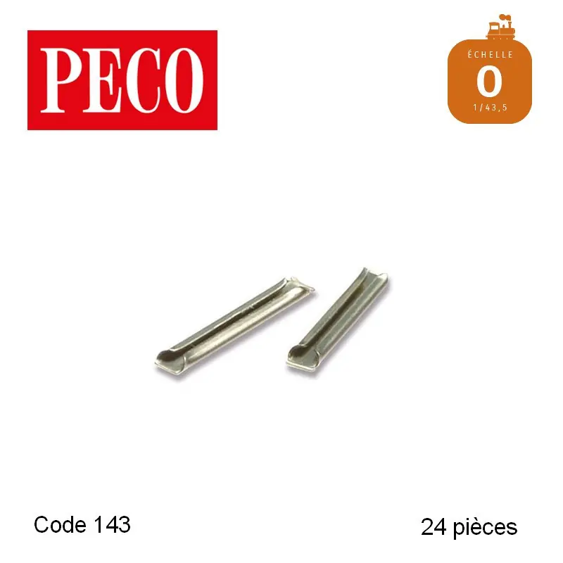 Authentique Eclisses métalliques O code 143 Peco (24 pièces) SL-710FB