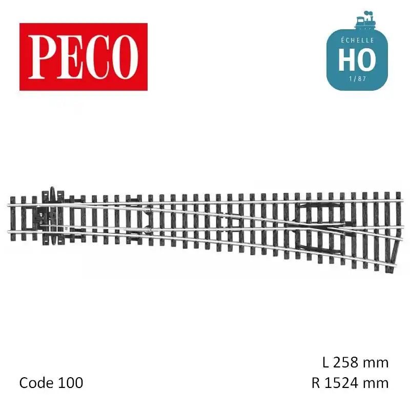 Bon Marché Aiguillage long à droite Streamline Insulfrog R1524mm 12° code 100 HO Peco SL-88