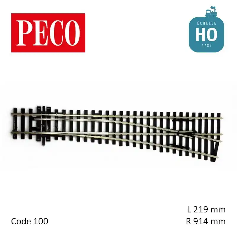 Meilleur Choix Aiguillage moyen à droite Streamline Insulfrog R914mm 12° code 100 HO Peco SL-95