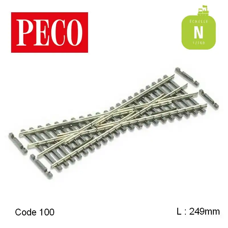 Must-Have Croisement court StreamLine 20° L 104 mm Electrofrog Code 55 N Peco SL-E393F