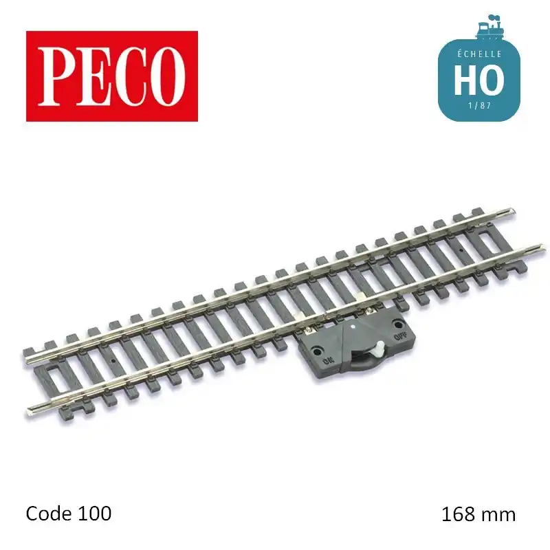 Rail droit Setrack168mm avec coupure Code 100 HO Peco ST-205 Top Vente