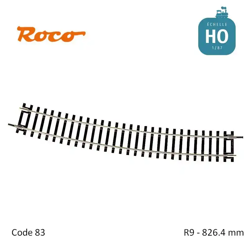 Rail courbe RocoLine R9 826.4mm code 83 HO Roco 42427 Livraison Express