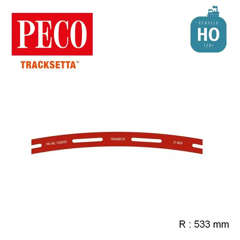 Nouvelle Collection Gabarit de voie flexible courbe 533 mm OO/HO Tracksetta OOT21
