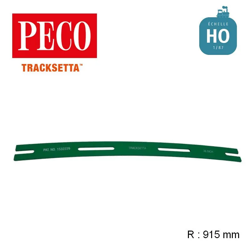 Gabarit de voie flexible courbe 915 mm OO/HO Tracksetta OOT36 Seulement Aujourd'hui