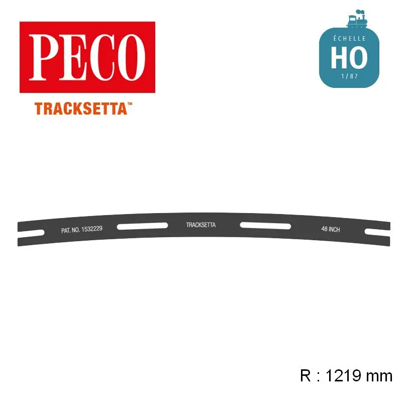 Gabarit de voie flexible courbe 1219 mm OO/HO Tracksetta OOT48 Marque