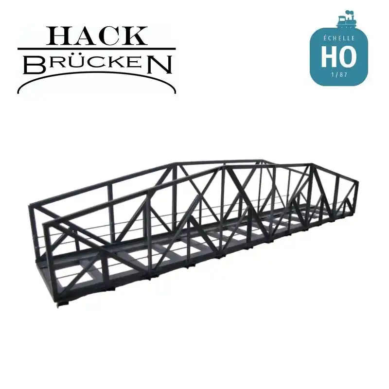 Pont métallique supérieur en arc 30 cm 55mm large gris HO Hack Brücken VB30 Offre Limitée