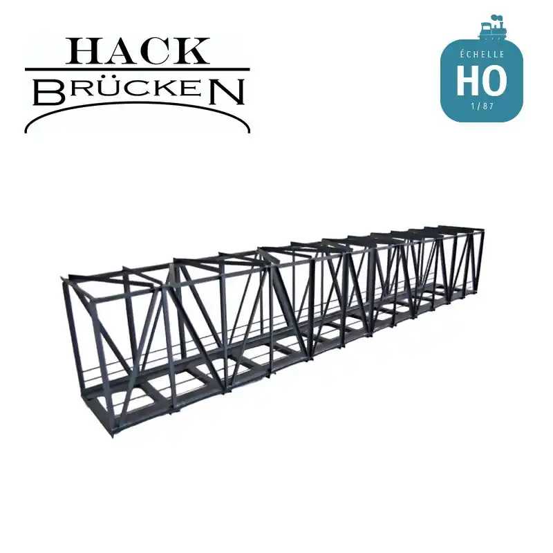 Usine Directe Pont métallique cage droite 42 cm gris HO Hack Brücken K42R
