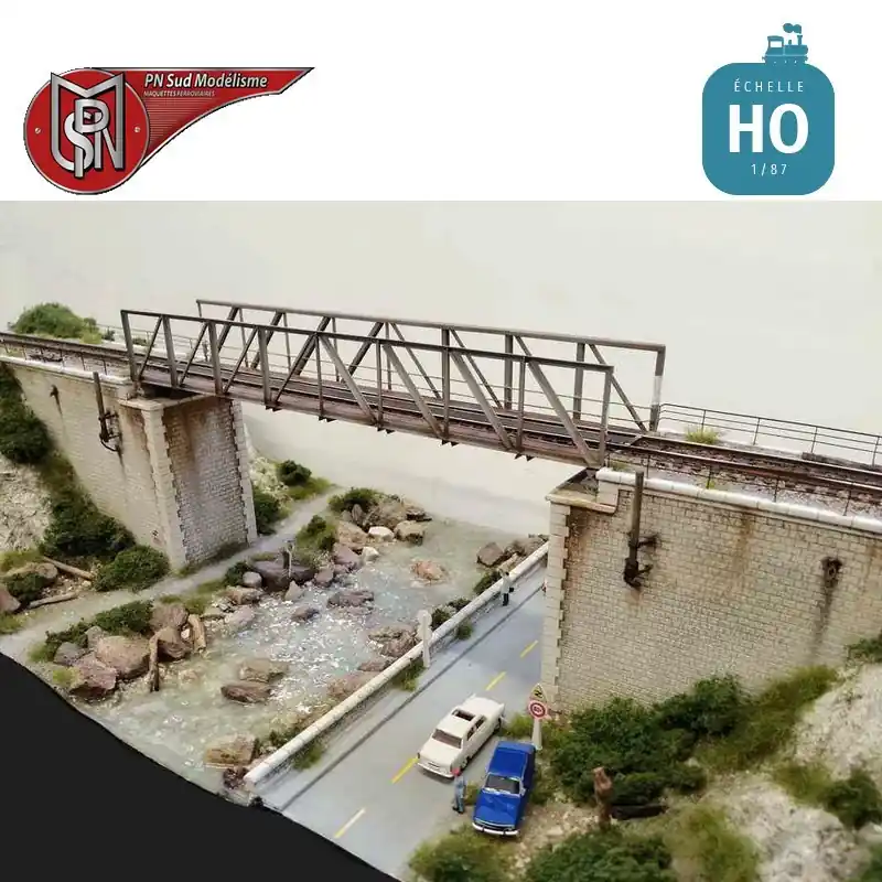 Expédié Aujourd'hui Culée pont métallique voie unique (2 pcs) HO PN Sud Modélisme 87134