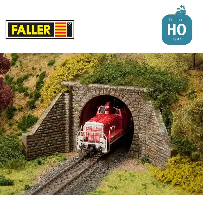 Commander Vite Entrée de tunnel locomotive vapeur 1 voie HO Faller 120558