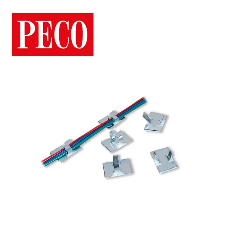 20 cable clips adhésifs Peco PL37 Retour Gratuit