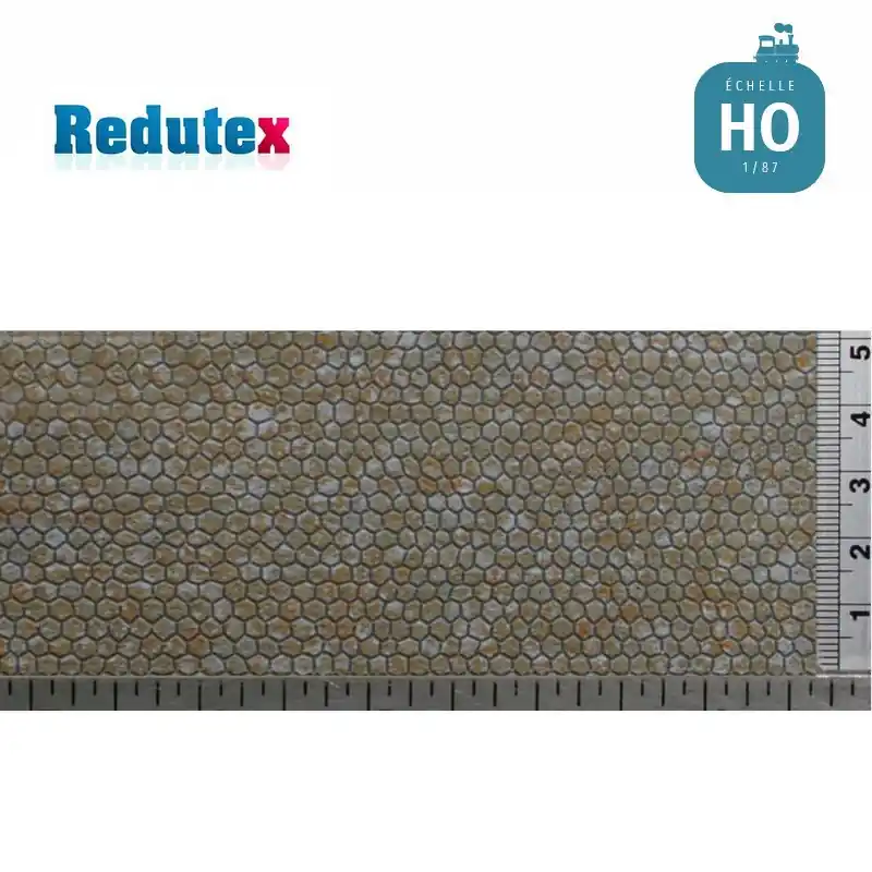 Mur de pierres Opus Incertum polychrome 4 HO (1/87) Redutex 087OP124 Prix Choc