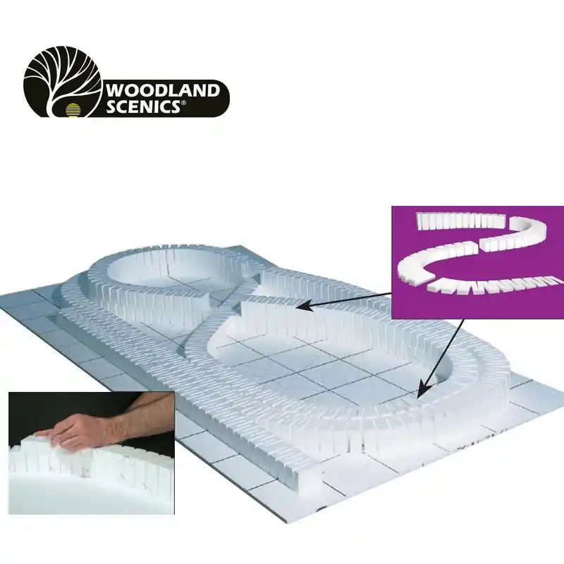 Set rampe flexible 4% (10,1 x 243 cm) 4 pcs Woodland Scenics WST1411 Meilleur Choix