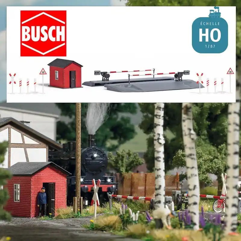 Prix Promo Set passage à niveau HO Busch 1396
