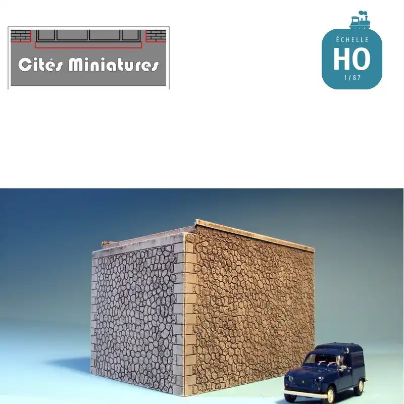 Prix Cassé Culée de pont pierres hexagonales échelle HO Cités Miniatures OA-010-C2-HO